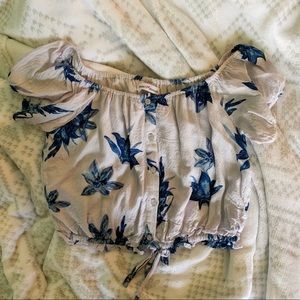 light purple dainty hooligan smocked crop top